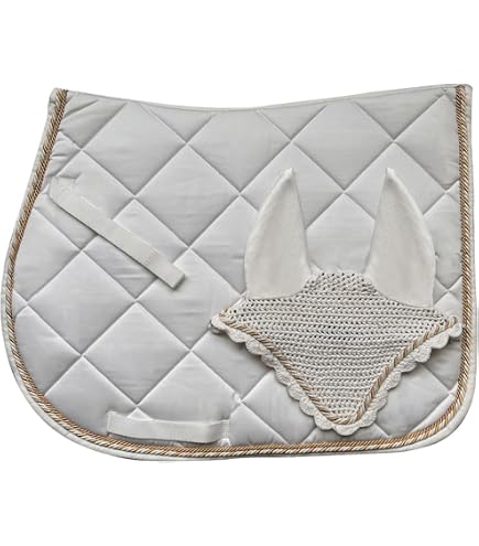 Horse Saddle Pad, Fly Veils, Tendon Boots Rainbow Shiny