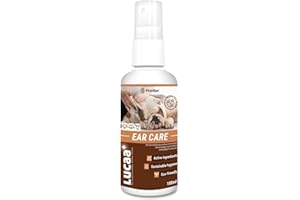 LUCAA+ Pets Ear Care 100ml | Ear Cleaner for Dogs and Cats with Probiotics | Bio, Vegan & Natural