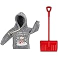 The Elf on the Shelf Snow Day Shovel ’n’ Play Accessories Set for your Scout Elf - Props include Cheery Shovel and Cute Hoodie