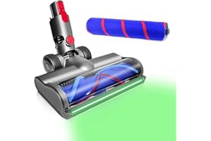 DAMAIYI Cepillo LED Compatibilidad para Dyson V7,V8,V10,V11,V15 Aspiradoras.Cabezal de Cepillo Intercambiable con Accesorio de Accionamiento Directo,para Parqué,Suelos Duros y Alfombras. (Cepillo de 2 PS).