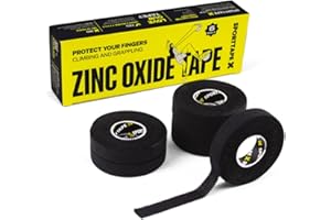 SPORTTAPE 6 rolek taśmy wspinaczkowej 1,25 cm x 10 m – czarna – taśma na palec i taśma sportowa do wspinaczki boulderingowej, Jiu-Jitsu, BJJ | taśma fizjoterapeutyczna do piłki ręcznej, siatkówki
