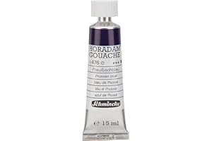 Schmincke - Horadam Gouache, Preußischblau, 15 ml-Tube, 12 476 006, feinste Gouache, natürliche Deckkraft, höchst pigmentiert, farbintensiv und matt