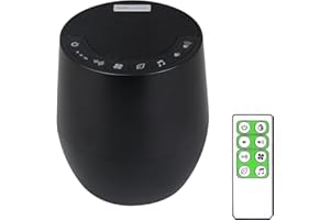 BIGMONAT Máquina De Ruido Blanco con Control Remoto,60 Fuentes de Sonido Calmantes Naturales y de Corriente Alterna (Incluidas),Adecuadas Para Adultos y Bebés Pequeños - Negro
