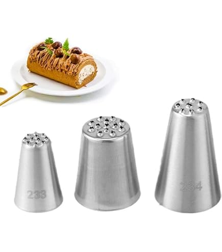 Spritztüllen Aus Edelstahl – 3 Stück, Verschiedene Formen | Für Kuchen, Cupcakes, Gebäck | Backzubehör