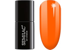 Semilac Vernis à ongles gels semi-permanents UV 566 Neon Orange 7ml