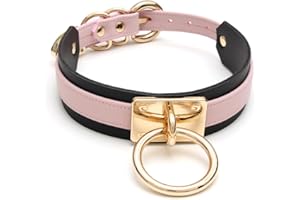 lalatia Women's Fashion O Ring Choker Faux Leather Collar