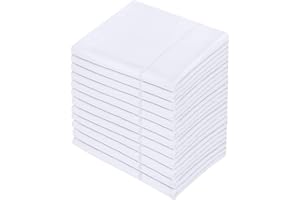 Utopia Bedding Federe Cuscino Letto 50x75cm - Set Di 12 Federe Cuscini Letto Morbida Poliestere-Microfibra Spazzolata - Bianco