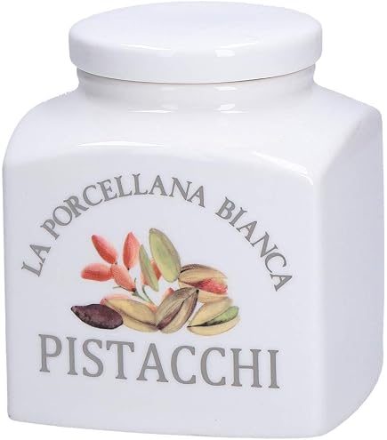 Porcellana Bianca Barattolo Cipolle Deco - Barattoli Conserva