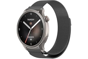 PaceBid Bransoletka metalowa, tkana stal nierdzewna, magnetyczna bransoletka zastępcza, dla mężczyzn i kobiet, klasyczny regulowany pasek do zegarka Amazfit Balance