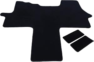 Mertex Automatte Autoteppich kompatibel mit Ducato Jumper II Boxer II 250 seit Bj. 2006 Premium schwarz 1615-P-S (schwarz, Fahrerhausteppich mit 2 Einstiegsmatten)