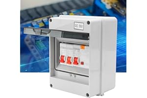 Yagosodee Garage Consumer Unit 2 Way Circuit Breaker Panel Mini Fuse Box Consumer Unit Anti- leakage 40A 30mA RCD 2MCB 6A+ 16A for Caravan (2 Way)