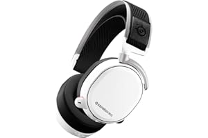 SteelSeries Arctis Pro Wireless, Cuffie da Gioco Senza Fili, Driver dello Speaker ad Alta Risoluzione, Wireless Doppio 2.4 H e Bluetooth 4.1, Compatibilie con PC/PS5/PS4/Mac, Bianco