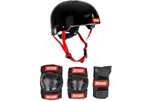 Tony Hawk Helmet & Padset 4-8 Yrs Protective Kit, Youth Unisex, Black/Red (Multicoloured), S/M