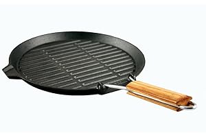 Baumalu 388069, Rostiera Rotonda in ghisa, Nero (Schwarz), 25 cm