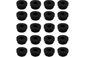 MAXQUU 20 Pieces Of Black Rubber Covers, Silicone Wire Rings, Rv Stove Gas Stove Hole Plugs, Kitchen Equipment Accessories, Pot Support (5mm)