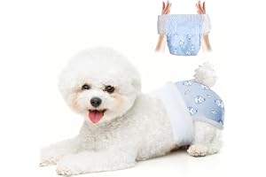 Disposable Dog Diapers Absorbent Soft Puppy Doggie Diapers for Female Dogs with Stretchy Waist Puppy Diaper in Heat Period Excitable Urination (S 10PCS)(original seller:Moneies)