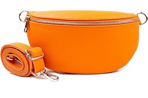 Woodland Leathers Genuine Italian Leather Shoulder Bag & Crossbody Bags For Women With 2 Straps, Leather Women's Cross-body Bags Chest Bag Shoulder Bag Bumbags