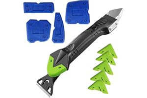 JIANYH Silicone Remover Tool, Caulking Tool Kit 5 In 1, Caulking Multi Smoothing Removal Tool, for Kitchen/Bathroom/Wall/Floor/Tile/Window/Sink