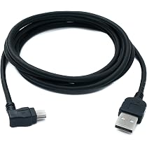 System-S Mini USB Kabel 2m – Mit 90° Winkelstecker, Für Datenübertragung & Laden (z.B. Navi)