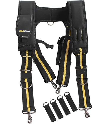 thumbnail image 2 of ELOTOUGH Tool Belt With Suspenders Tool Bag Suspenders Fraers Cob 2 of 14