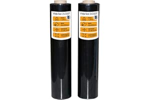 VIDA SOL Film Embalaje de Envoltura Negro, 2 Rollo de 50 cm, 23 Micras de Espesor, Resistente y Versátil, Ideal para Hogar, Almacenes, Comercios y Transportes