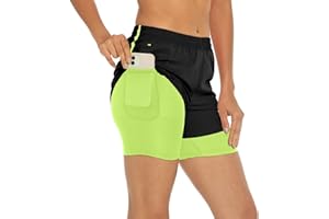 MOVUP Short de Running Femme Short Sport Femme - Séchage Rapide Short Fitness