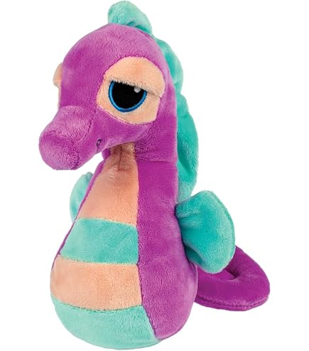 Aurora YooHoo 61028 Plüschtier Reef – Rosa Seepferdchen, 18 Cm – Kuschelweich & Regenbogenfarben