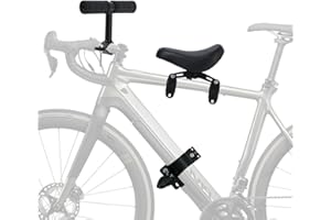 BWBIKE Asiento Bicicleta Infantil Delantero Extraíble para Niños 2-5 Años con Reposapiés, Manillar de Seguridad y Pedales - Compatible con MTB Bicicletas Adultas (Montaje Frontal)