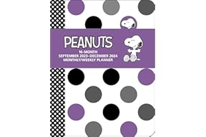 Peanuts 16-Month 2023-2024 Monthly/Weekly Planner Calendar