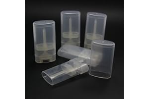 Hustar 15 ml Contenant Support Plastique Vide Rechargeable Déodorant Baume à Lèvres Tubes Brillant à Lèvres, claire, Lot de 5