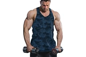 Lehmanlin Herren Sport Stringer Tank top,Bodybuilding Workout Tank Tops für das Fitnessstudio,Tägliches Training lässige T-Shirts Quick Dry