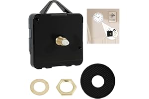 UNILLEA Mécanisme horloge murale, mouvement horloge silencieux avec grandes aiguilles, mécanisme horloge pile 22 mm axe pour cadran jusqu’à 10 mm d’épaisseur, kit horloger pour réparation ou création DIY (3)