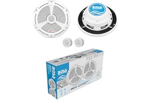 GK SOUND KIT SET PER BOSS AUDIO SYSTEMS MR652C 2 altoparlanti marini coassiali sistema 2 vie da 16,5 cm 165 mm 6,5" di diametro, 175 watt rms 350 watt max, 4 ohm, 90 db, impermeabili, barca, mare, a coppia