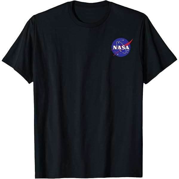 Nasa Insignia - Maglietta in cotone con logo invecchiato (M