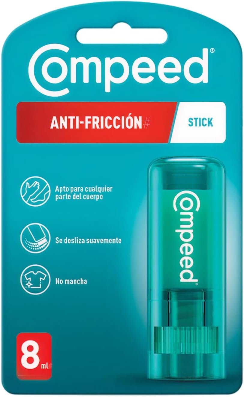 COMPEED Stick Anti-fricción, Tratamiento de Pies Fricción y Ampollas, Barra 8 ml