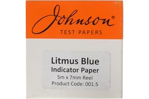 Johnson Test Papers 001.5 Litmus Blue Paper, Roll Dispenser, 5 m x 7 mm