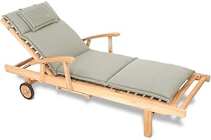 ROG garden-line AU95: Auflage FÜR LIEGE 196 x 58 cm - TAUPE (GRAU)