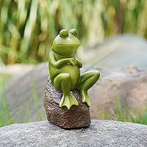 Kaizuca Frosch-Figur Für Garten & Teich - Niedliche Harz-Deko Für Drinnen & Draußen