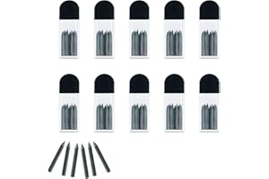 JPESYGFDK Zirkelminen 100 Stück 2B Zirkelminen Mit Radiergummim, 2mm Durchmesser Ersatz Bleiminen Für Zirkel Mathematische Zeichnungserstellung Zeichnungserstellung Holzbearbeitungsmarker