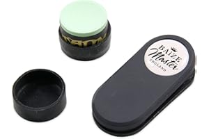 BAIZE MASTER Rubber T-MAG Double Magnetic Square & Round Snooker Chalk Holder with Pocket Clip Action – comes complete with one piece of Taom Chalk (Taom 2.0 Green)