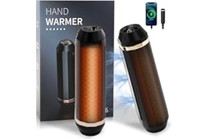 WATMHHJQ Scaldamani Magnetici Divisi Elettrici con Torcia [Set di 2], 5000 mAh x 2, Scaldamani Portatili, USB-C, lunga durata, porta campeggio, pesca, sci