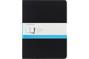 Moleskine Subject Cahier Journal, Set di 3 Quaderni con Pagine Puntinate, Colore Nero, 124 Pagine, Formato Extra Large 19 x 25 cm