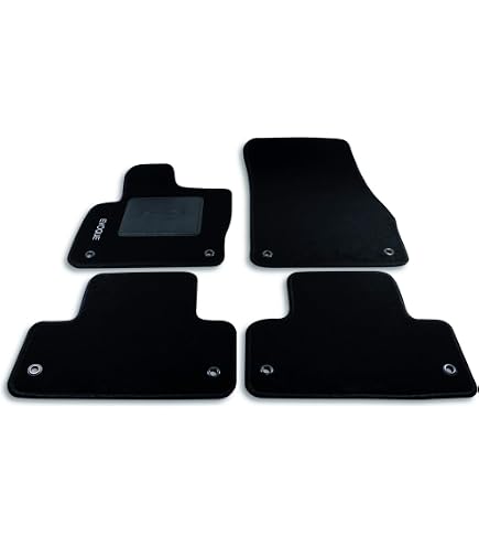 Tappetini auto in moquette su misura 4 Loghi abarth per 500 2007