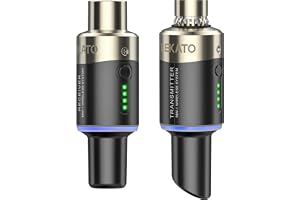 LEKATO 5,8 Ghz trådlös mikrofon sändare plug-on mottagare XLR mikrofon trådlöst system för dynamisk mikrofon, ljudmixer, digital reflexkamera, PA-system