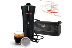Handpresso - cafetiere 24v camion Handcoffee Truck Set 21012 | coffret cafetière camion pour dosette Senseo, avec sac/tasse | mini cafetière - cafetiere de voyage | café court ou long - 110 ml max