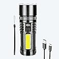 Sprysh™ X-Balog Most High Power,10000 Lumens, LED Flashlight,2 Built-in Batteries, Emergency Power Bank, USB Rechargeable Flashlight Long Distance Lamping Torch, 4 Light Modes with COB Light.