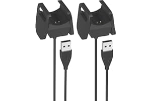 Sinoacc Ładowarka do Fitbit Charge 4 zapasowy kabel do ładowania USB do Fitbit Charge 4 opaska na nadgarstek do fitnessu na nadgarstek 1 m，2 szt