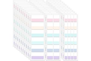 EULERYOO 420 Pezzi Segnapagina Indice Linguette Adesive, 6 Colori, Etichette Scrivibili, Bandiere per Note di Lettura, Pagine o Indicatori di Libri, Classificare i File, Tre Taglie: Grande, Media e Piccola