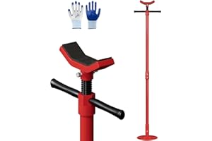 WUDLEP 750kg Capacity Underhoist Support Stand, Jack Stand Lifting from 132 to 190 cm with Steel Base, Round Base Pole Jack for Vehicle Maintenance and Component Support