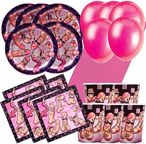 Alandra Hen Party Willy Tableware Essential Party Pack (20 People)